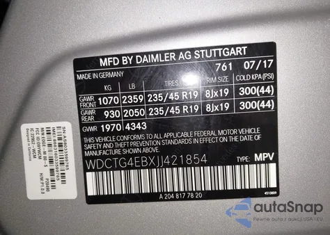 2018 Mercedes-Benz Gla 250 z USA, uszkodzony, nr VIN WDCTG4EBXJJ421854